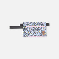 Pencil Case Blue Leopard Print
