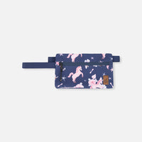 Pencil Case Navy Unicorn Print