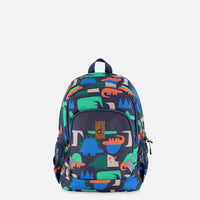Little Kids Backpack Navy Dinosaur Print