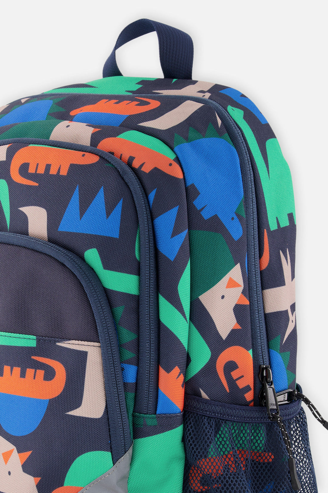 Little Kids Backpack Navy Dinosaur Print