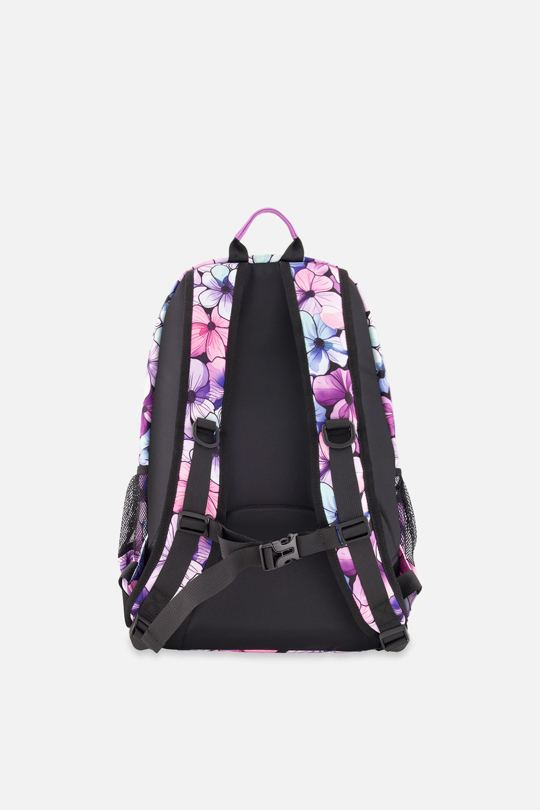Kids Backpack Black Floral Print