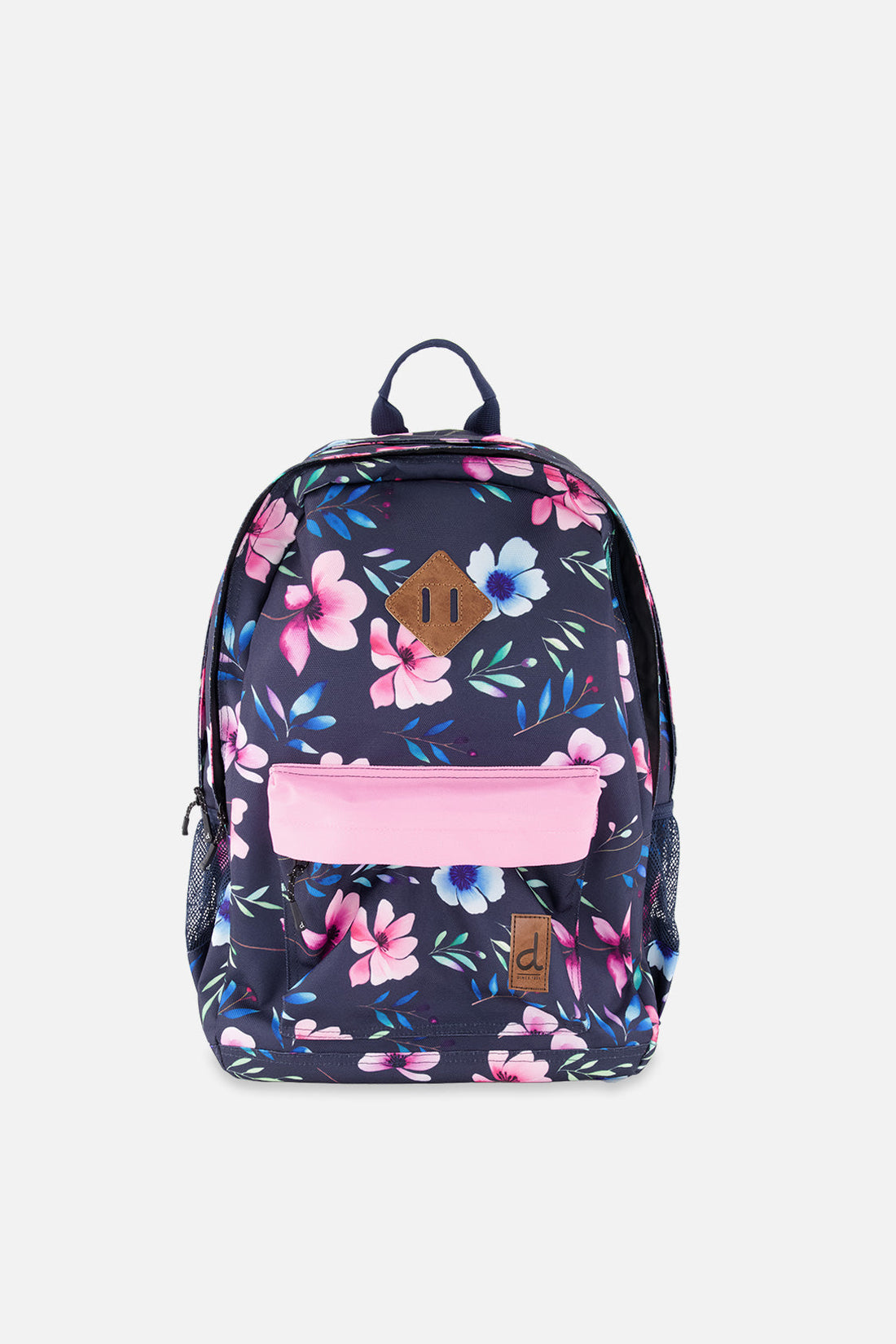Kids Backpack Blue Floral Print