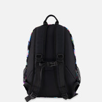 Kids Backpack Black Printed With Hearts
