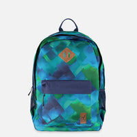 Kids Backpack Blue Diamond Print