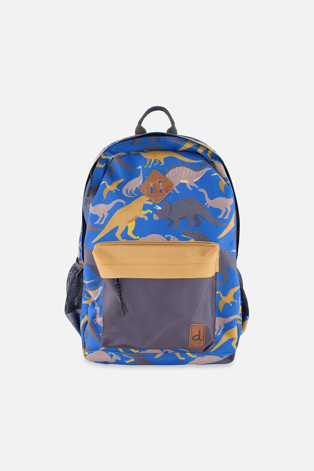 Kids Backpack Blue Dinosaur Print