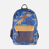 Kids Backpack Blue Dinosaur Print