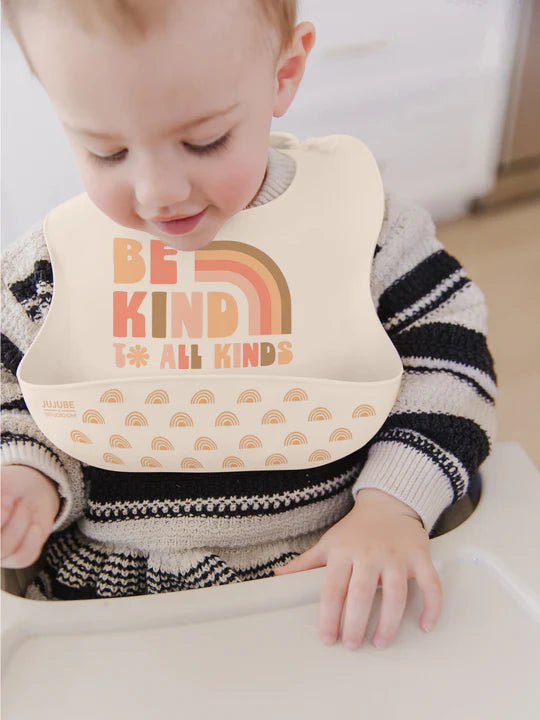 SILICONE BIB - BE KIND RAINBOWS