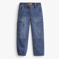 Blue jeans with heart patch, child