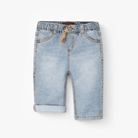 Pale blue jeans with star patch, baby