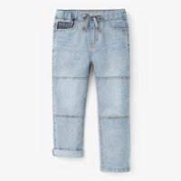 Pale blue jeans with star patch, child
