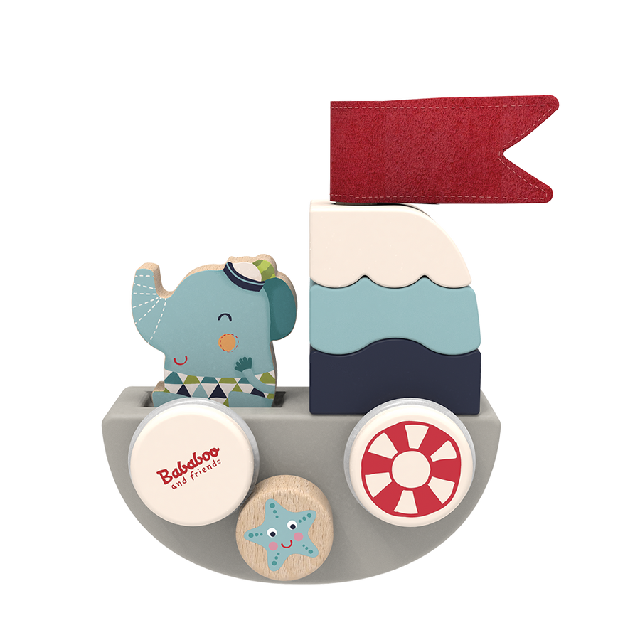 Lolo's Funny Autoboat 2-in-1 Stacking Game