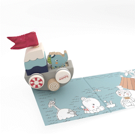 Lolo's Funny Autoboat 2-in-1 Stacking Game