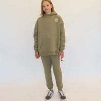 "Kind Club" Kids Hoodie - Olive