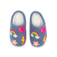 KIDS DENIM PATCH SLIPPERS