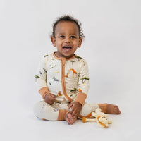 Footless Sleeper with Fold-over Cuffs - Safari