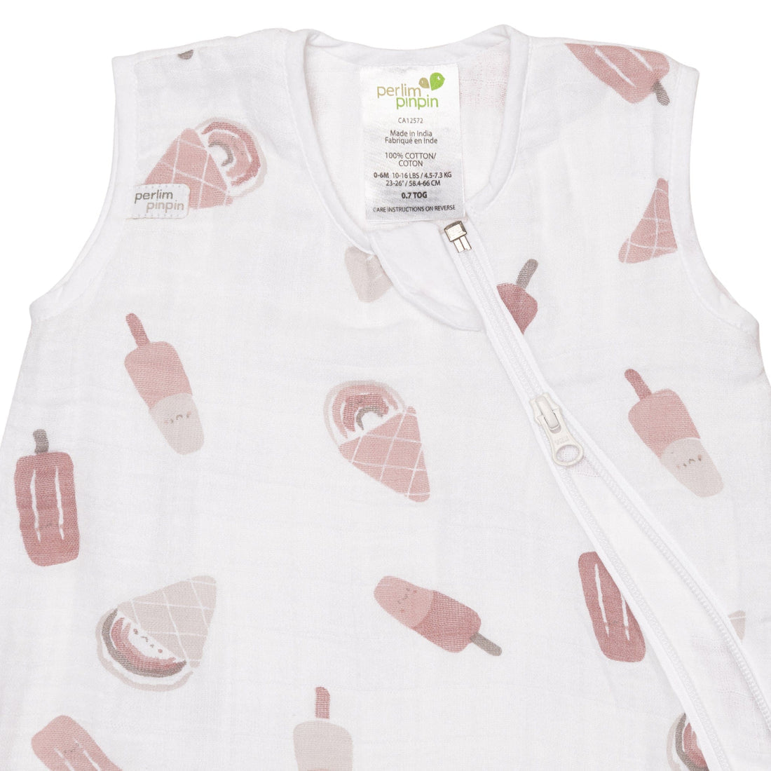 Cotton Muslin Sleep Sack - Ice Cream (0.7 tog)