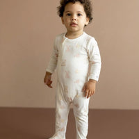 Modal Zipper Footie - Teddy and Bunny