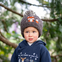 Peek-a-Boo Kids' Toque - Heather Brown