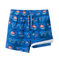 Kids (4-7 Years) Comfort-Stretch Lined Boardshort| Sunglasses Shark