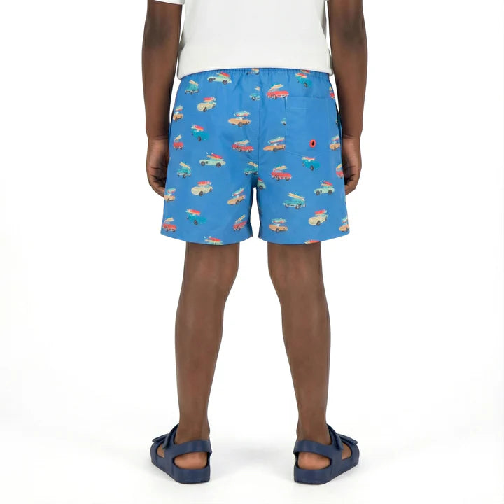 Kids (4-7) Swim Trunk | Retro Surf Car