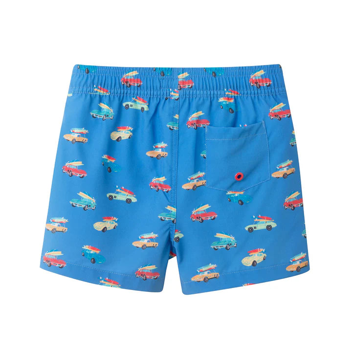 Kids (4-7) Swim Trunk | Retro Surf Car