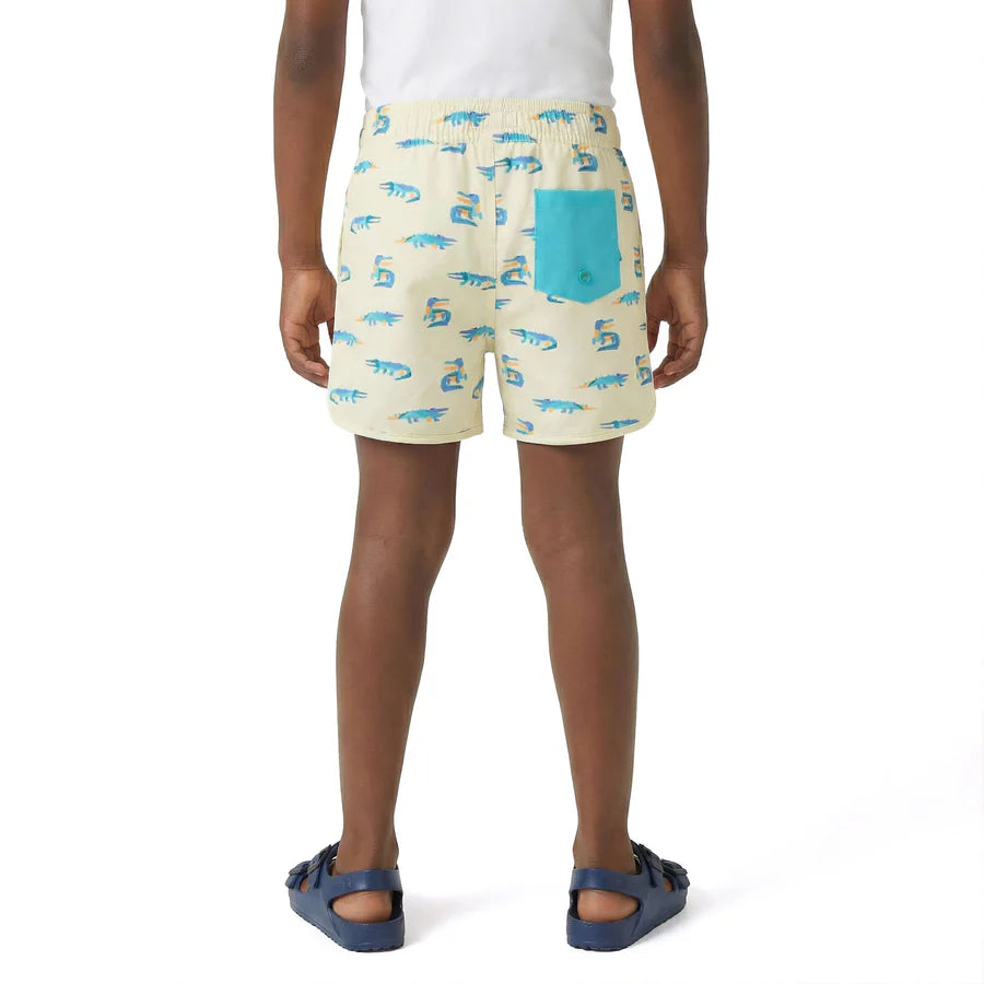 Kids Swim Trunk | Lime Gator