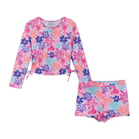 Girls (2-6) Long Sleeve Rashguard Set | Tropical Floral