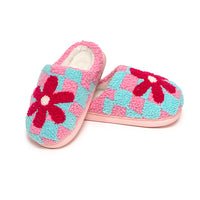 KIDS RETRO FLOWERS SLIPPERS