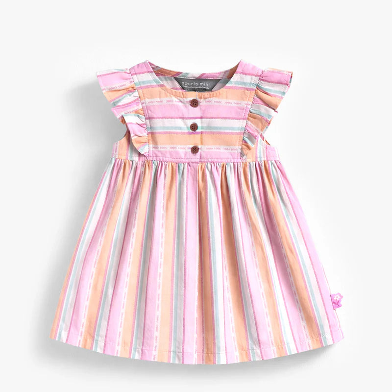 Colorful striped dress, baby