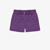 RELAXED FIT PURPLE DENIM SHORTS, CHILD