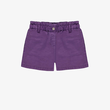 RELAXED FIT PURPLE DENIM SHORTS, CHILD
