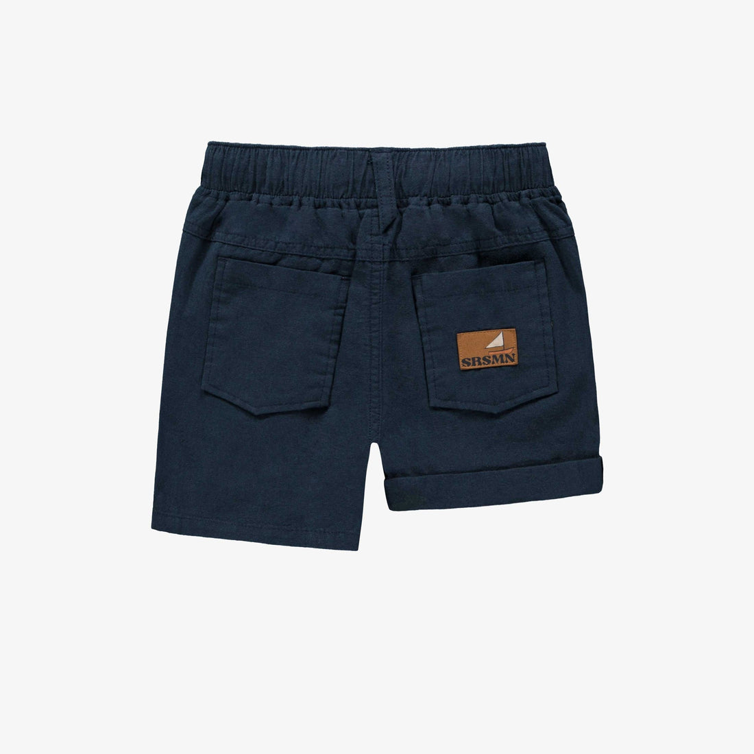NAVY RELAXED FIT BERMUDAS IN COTTON AND LINEN, CHILD