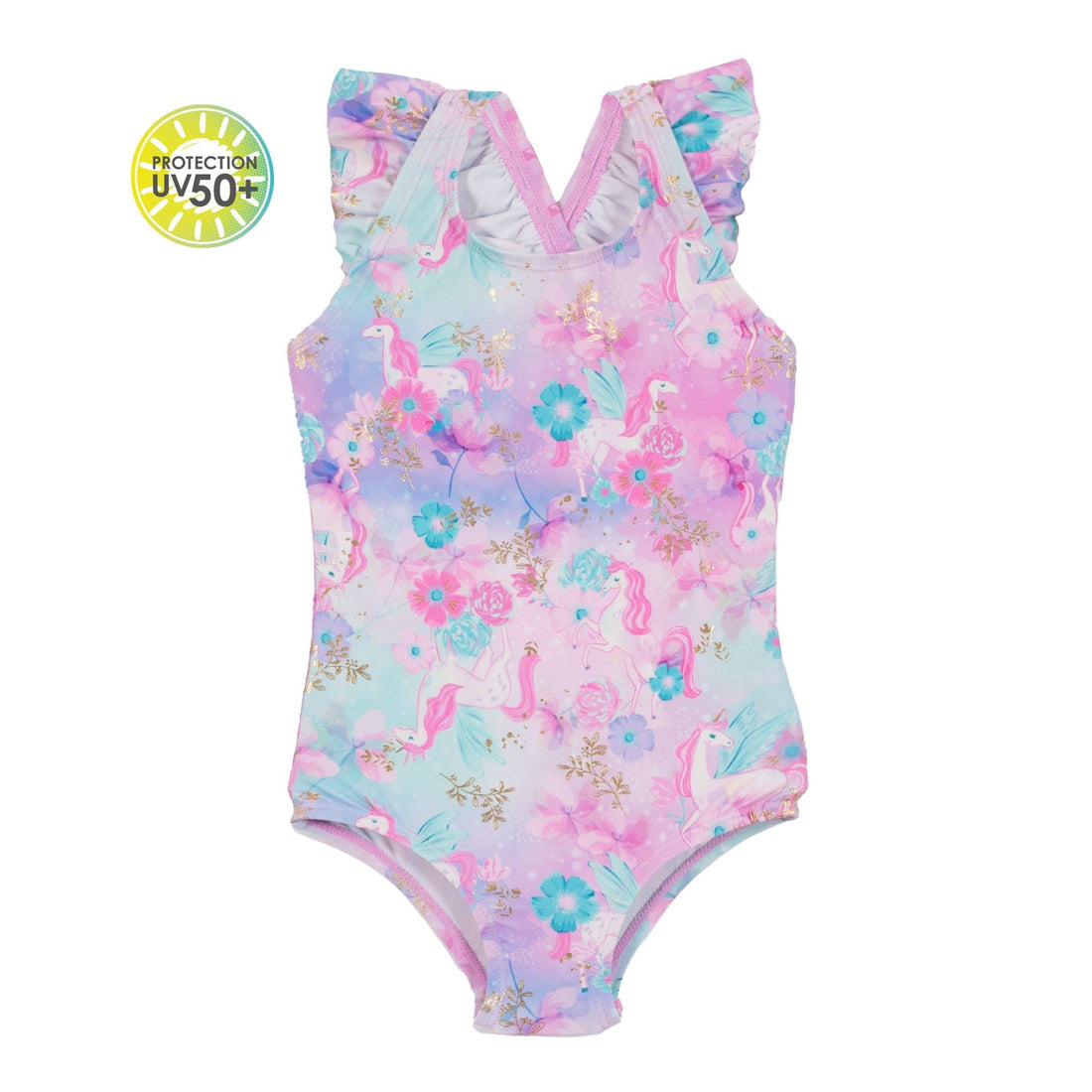 Baby One-Piece UV Swimsuit Lilac