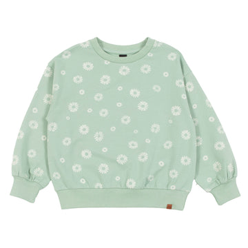 Green Flower Sweater