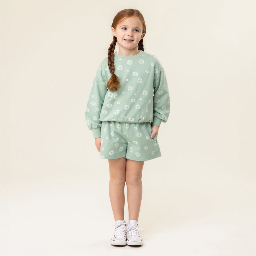 Green Flower Sweater