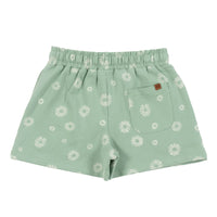 Green Flower Shorts