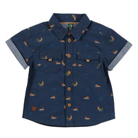 Baby Navy Poplin Shirt
