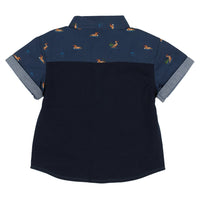 Baby Navy Poplin Shirt