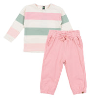Baby Two-Piece T-Shirt Set Pale Pink