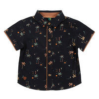 Baby Black Poplin Shirt