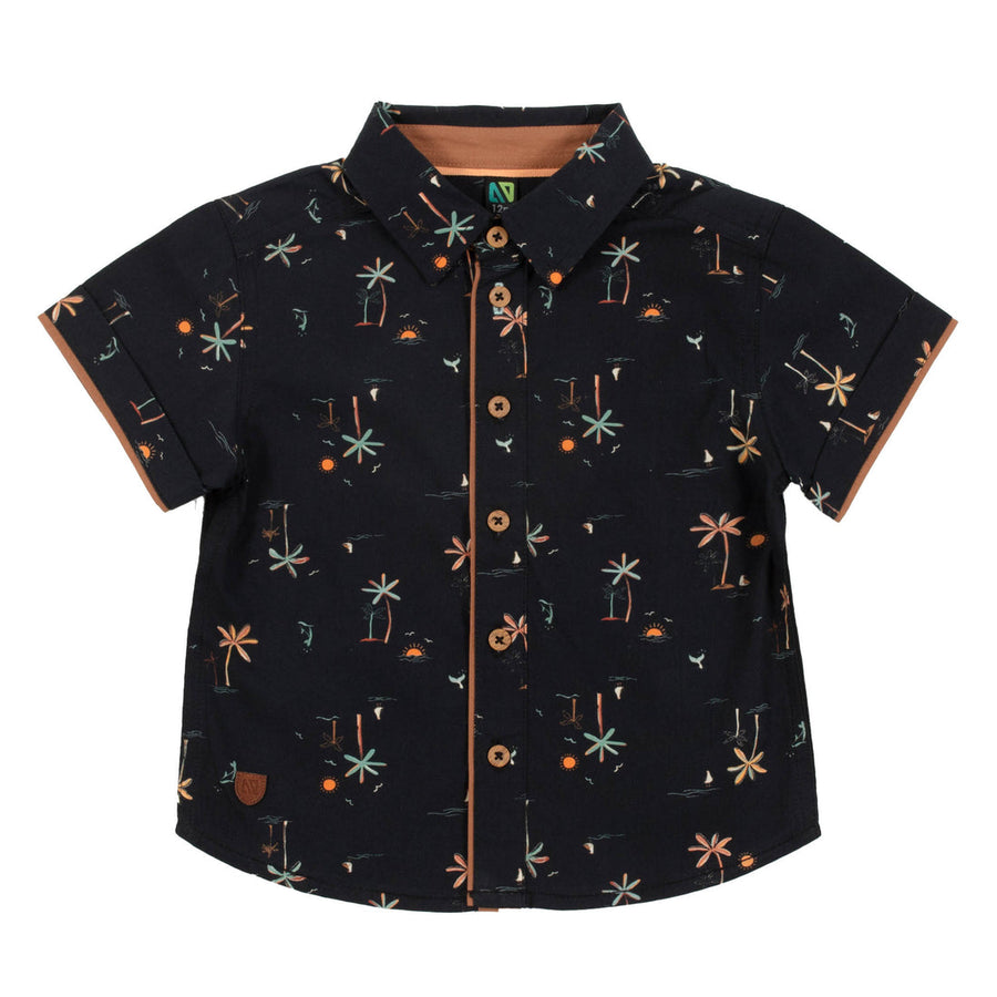 Baby Black Poplin Shirt