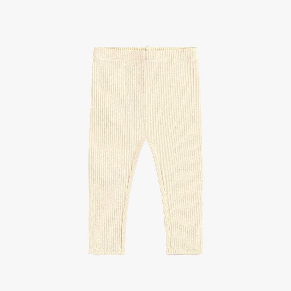 CREAM LEGGING IN RIBBED KNIT, BABY