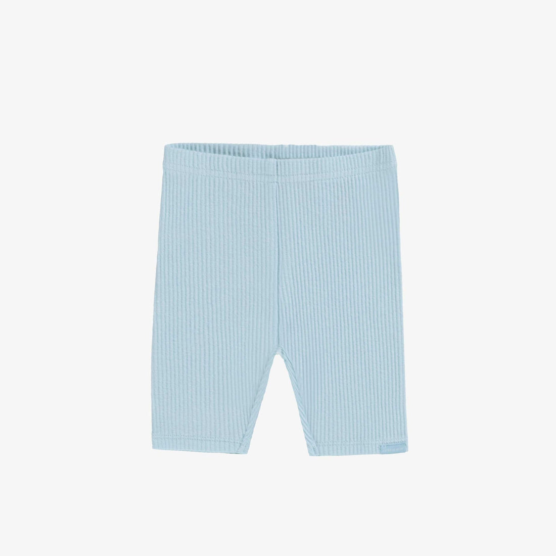 BLUE RIBBED KNIT SHORT LEGGING, BABY