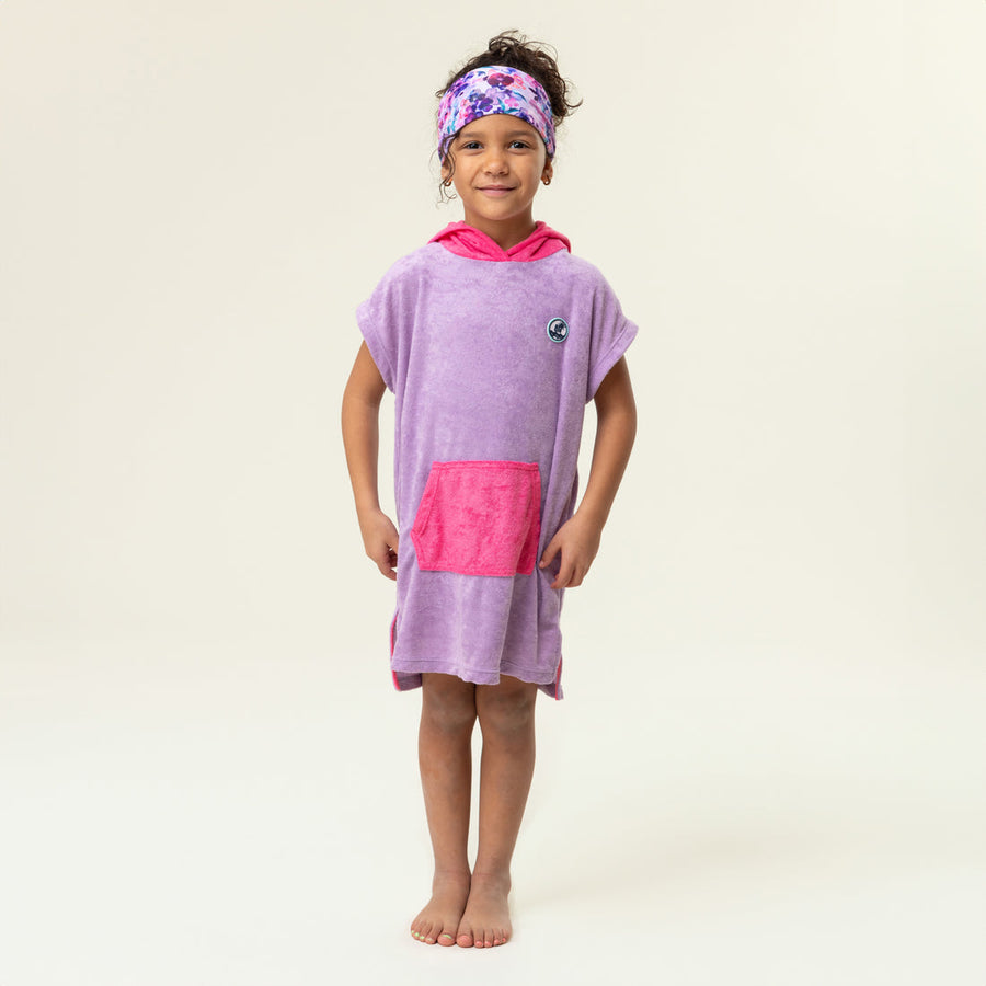 Hooded Beach Poncho Lilac