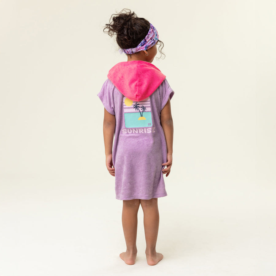 Hooded Beach Poncho Lilac