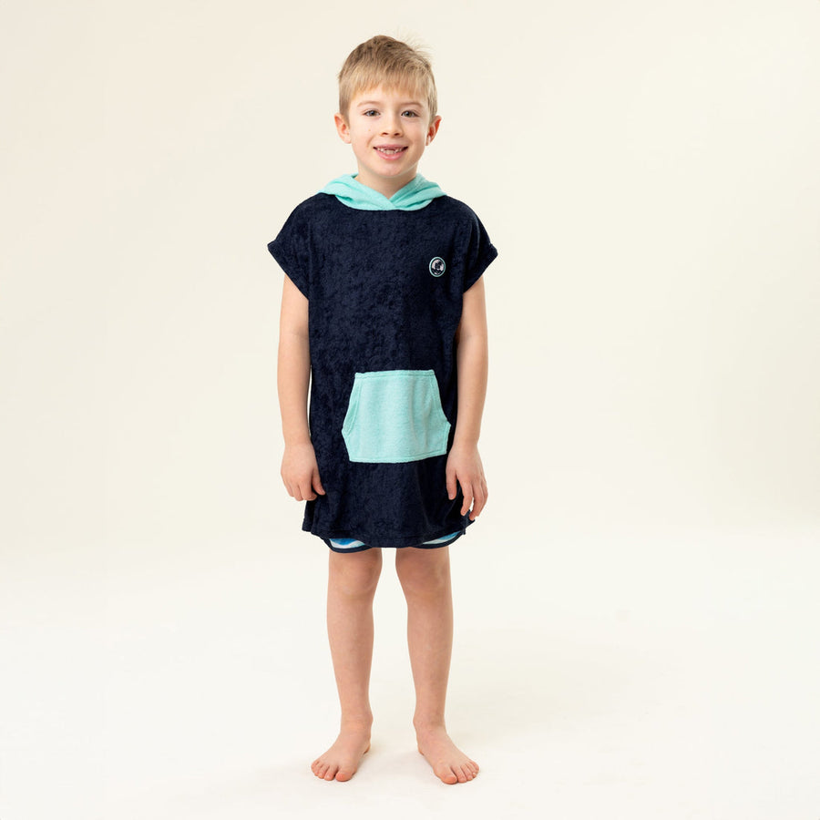 Hooded Beach Poncho Navy
