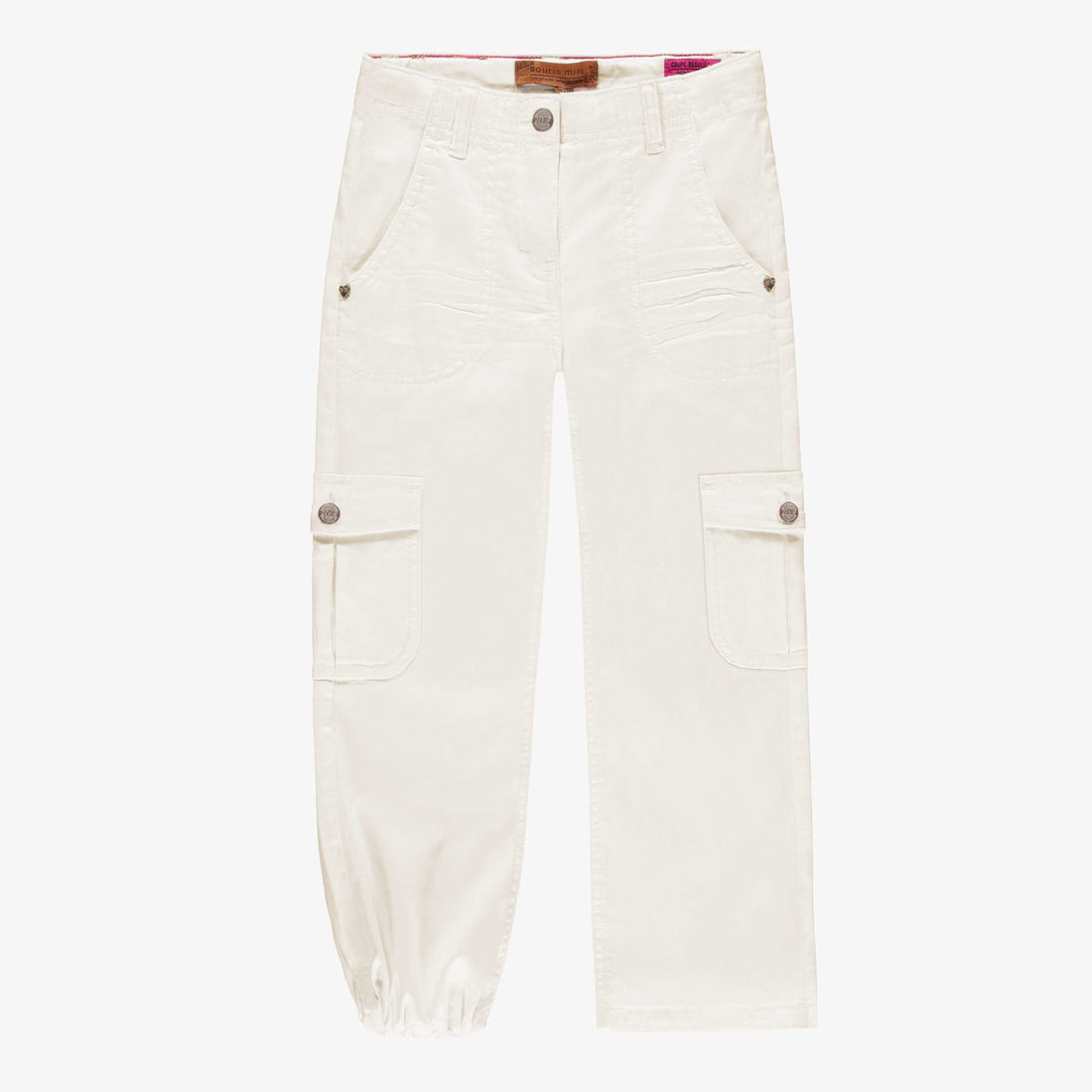 CREAM JEANS WITH CARGO POCKETS, CHILD