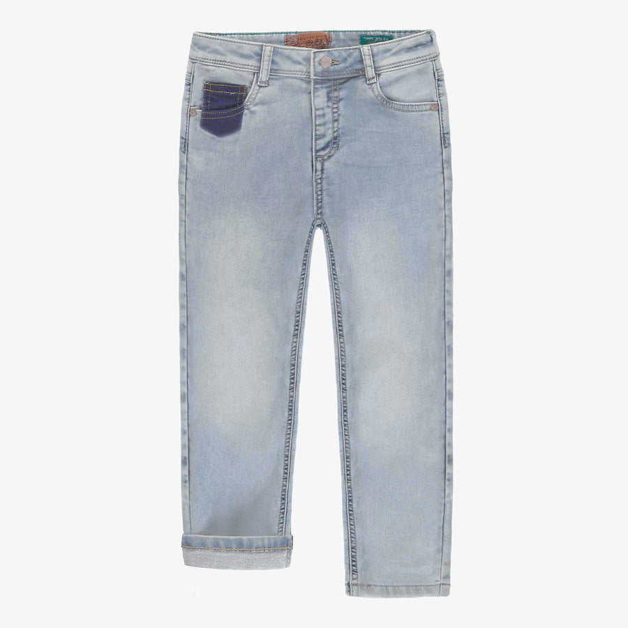 LIGHT BLUE JEANS WITH CONTRASTING POCKETS, CHILD