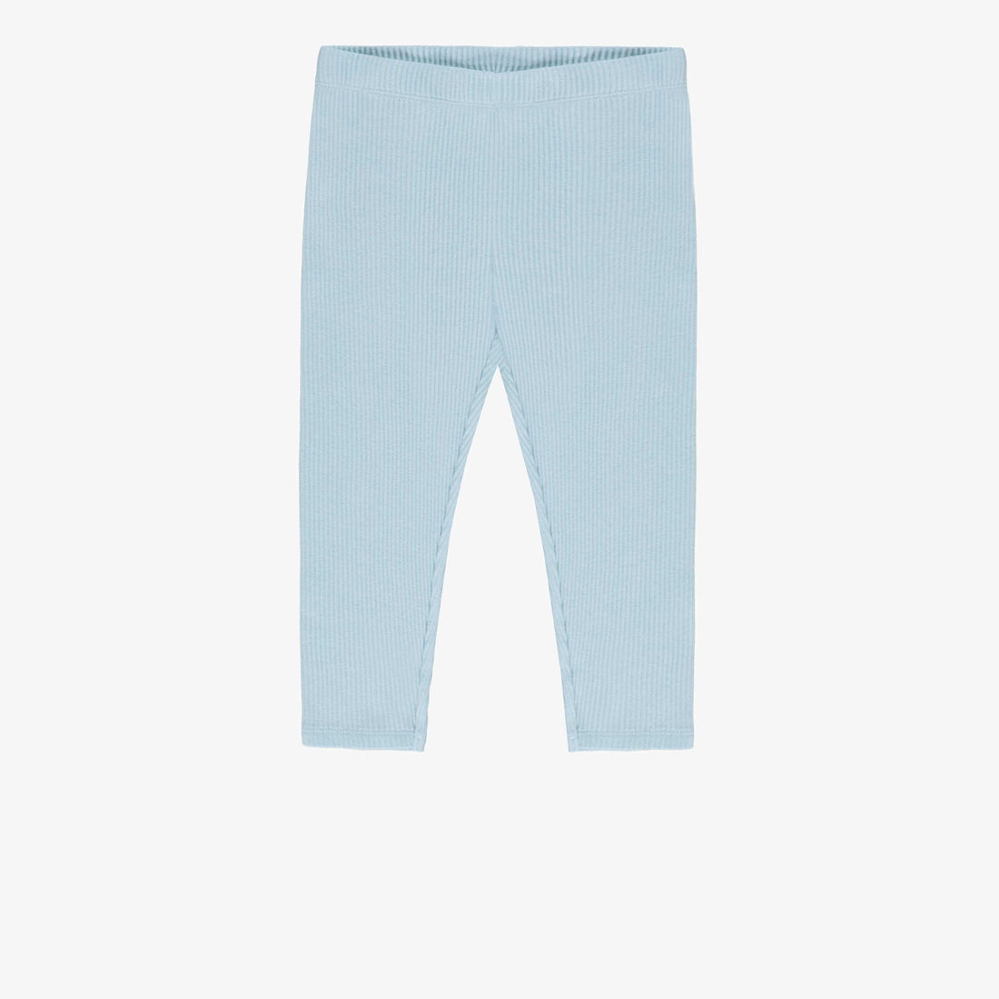 BLUE ¾ LENGTH LEGGING IN RIBBED KNIT, CHILD