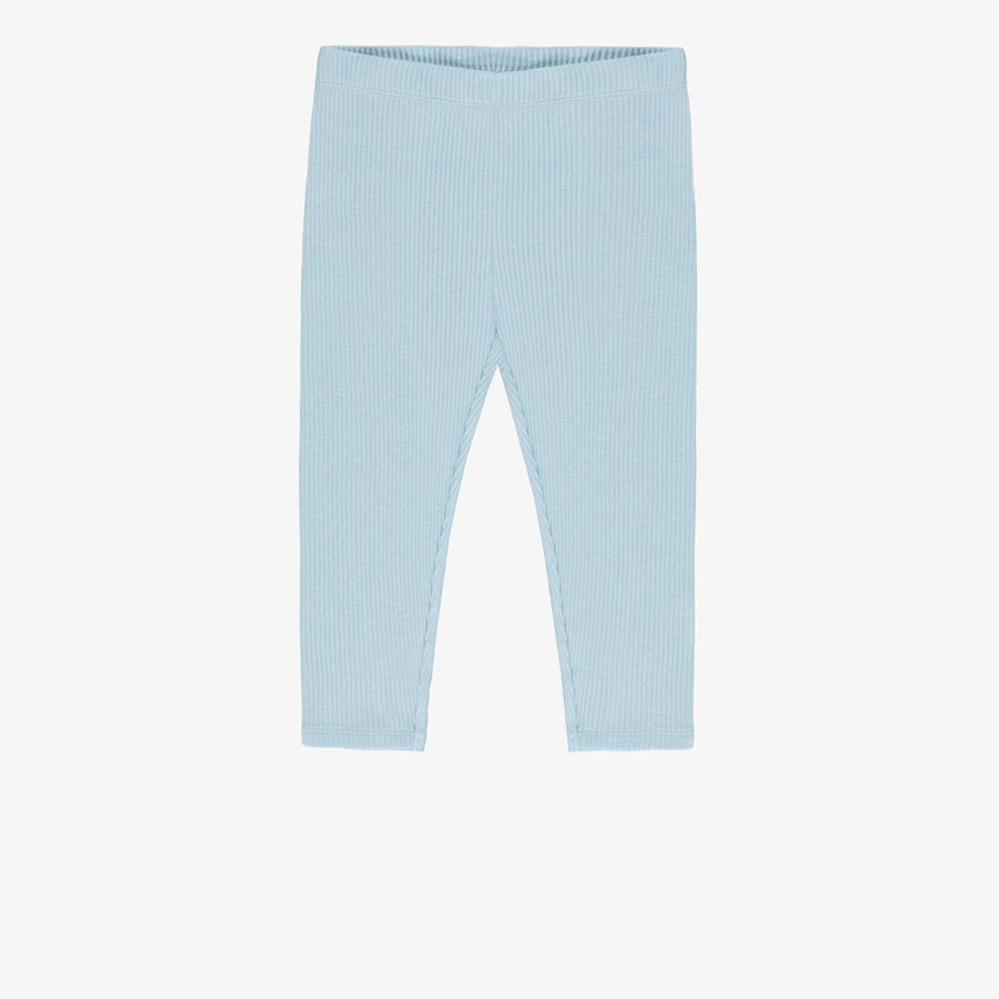 BLUE ¾ LENGTH LEGGING IN RIBBED KNIT, CHILD
